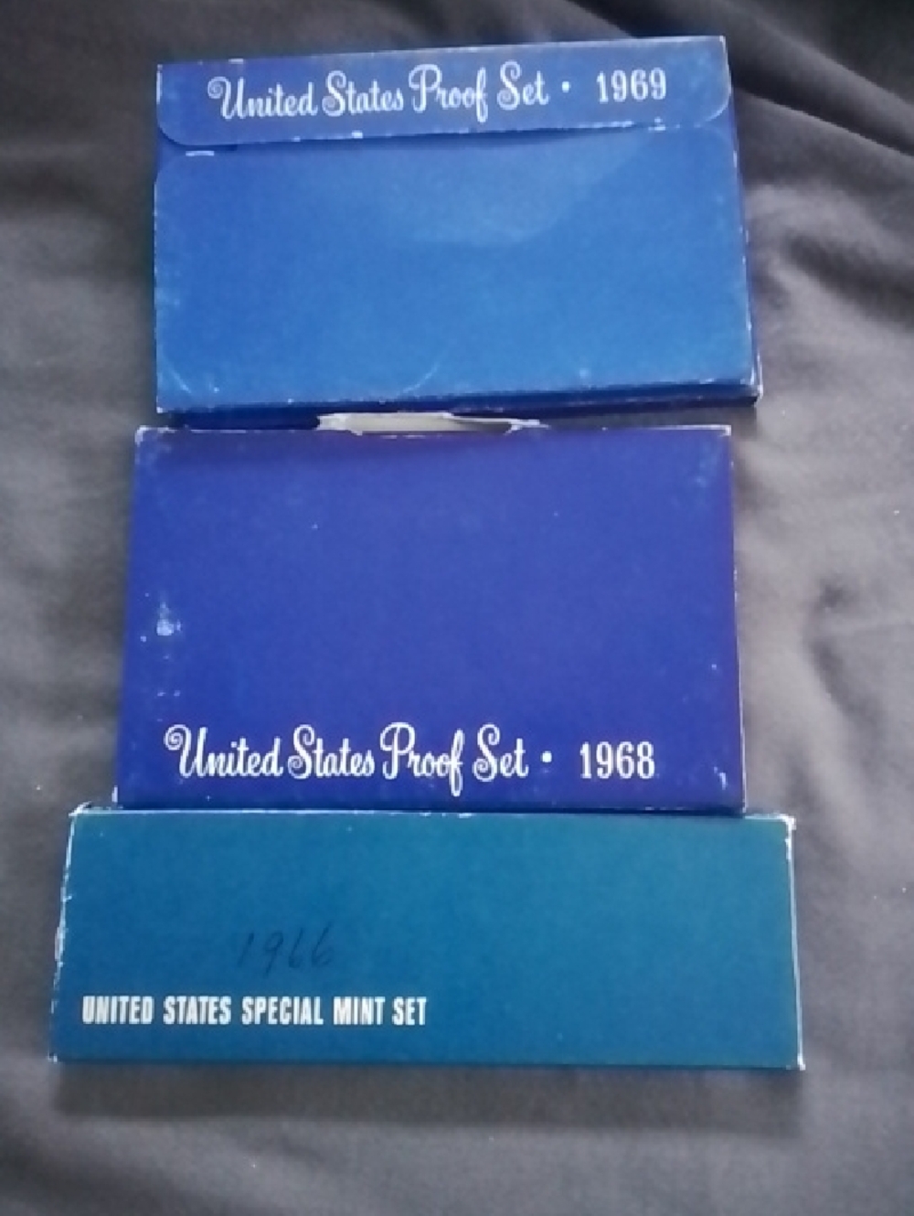 United States Proof Set Boxes - Blue 1968 & 1969 (Plus Special Mint Set) One Set